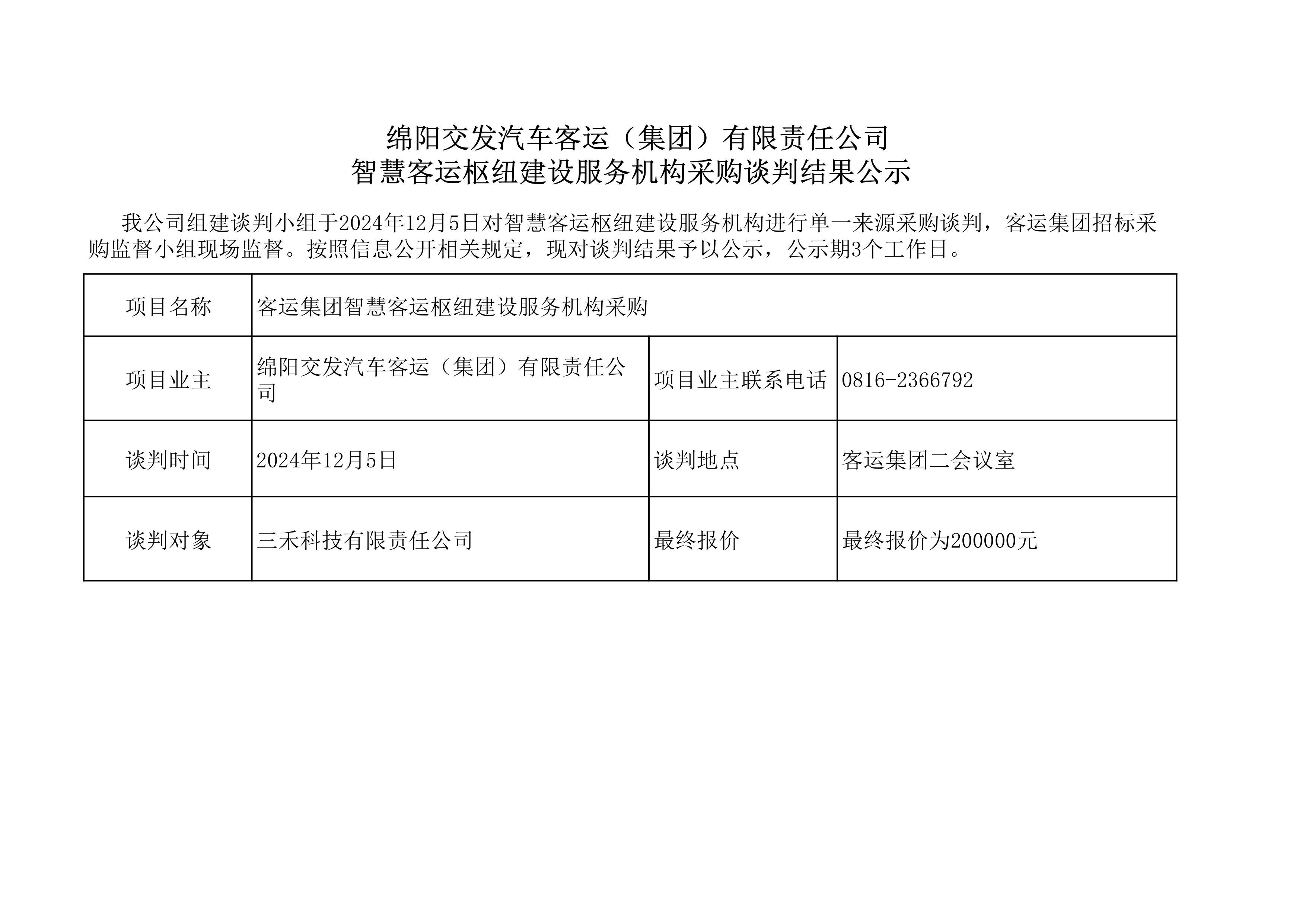 綿陽交發(fā)汽車客運（集團(tuán)）有限責(zé)任公司智慧客運樞紐建設(shè)服務(wù)機(jī)構(gòu)采購談判結(jié)果公示.jpg